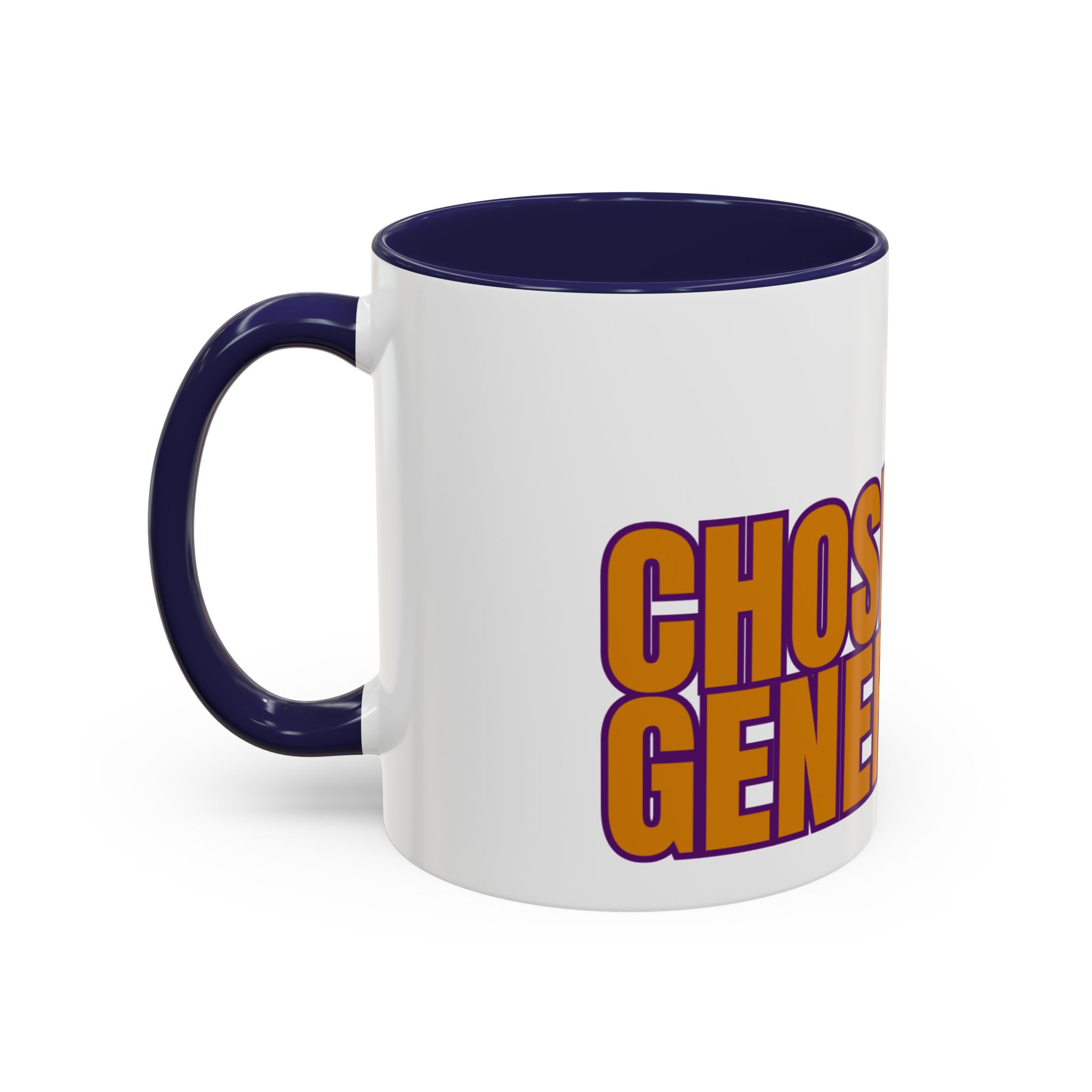 Accent Coffee Mug — "Chosen Generation" Bold Typography Inspirational Mug - Image 7