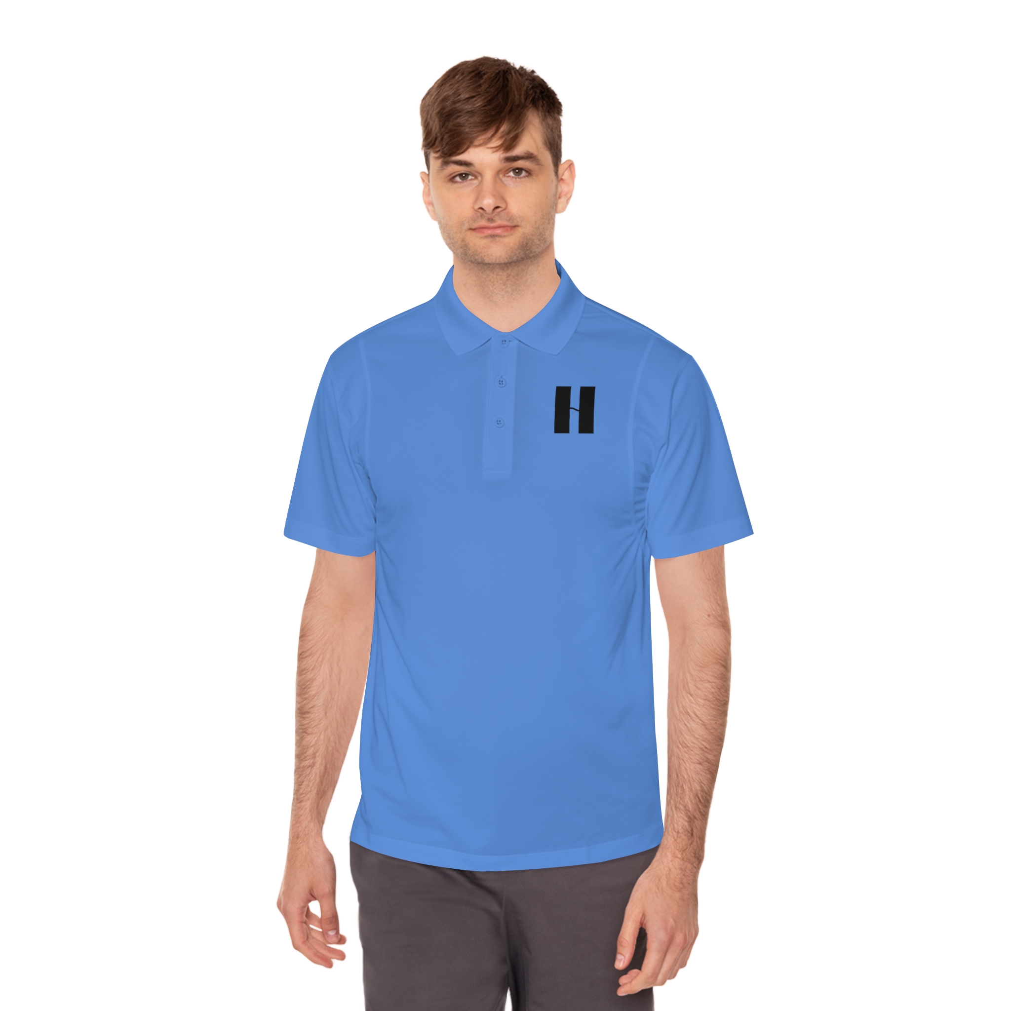 Men's White Polo Shirt with Minimal 'H' Logo — Athletic Sport Performance - Image 18