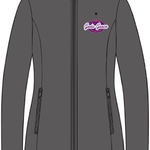 Women's Striated Fleece Jacket - Cozy Embroidered "Gods Grace" Hopayola Logo