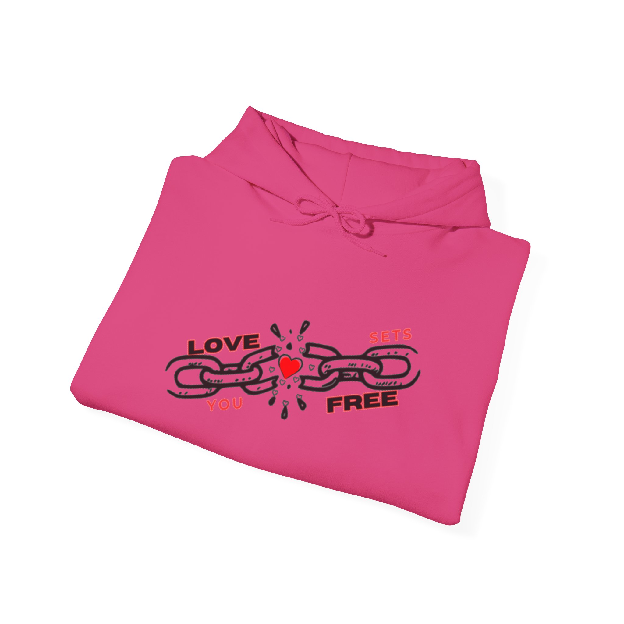 Heart Hoodie – "Love Sets You Free" Graphic Hoodie - Image 52