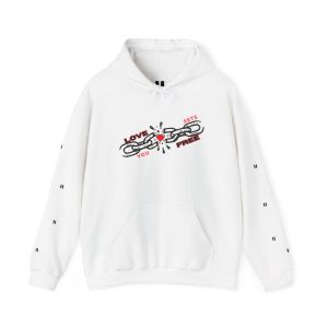 Heart Hoodie – "Love Sets You Free" Graphic Hoodie