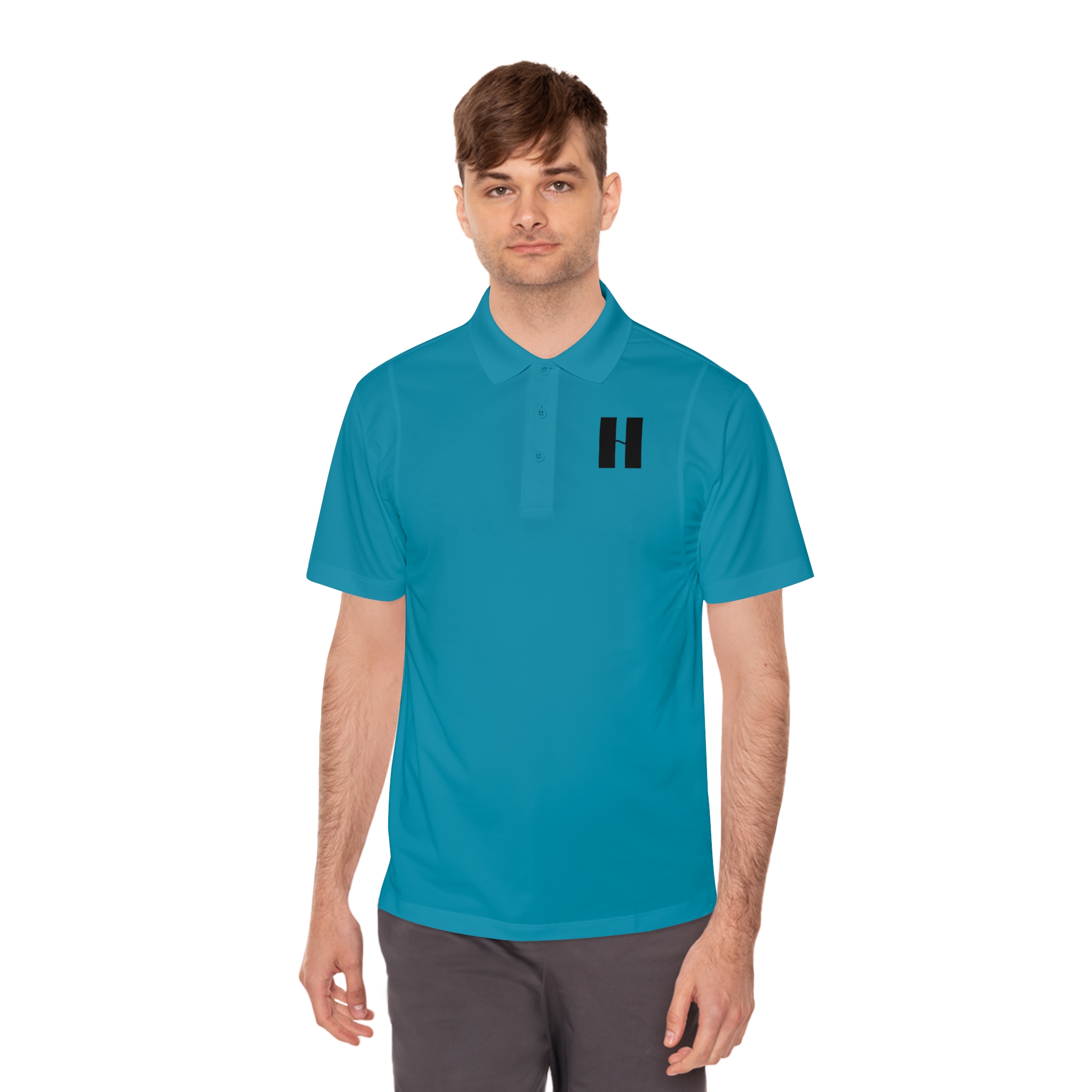 Men's White Polo Shirt with Minimal 'H' Logo — Athletic Sport Performance - Image 15