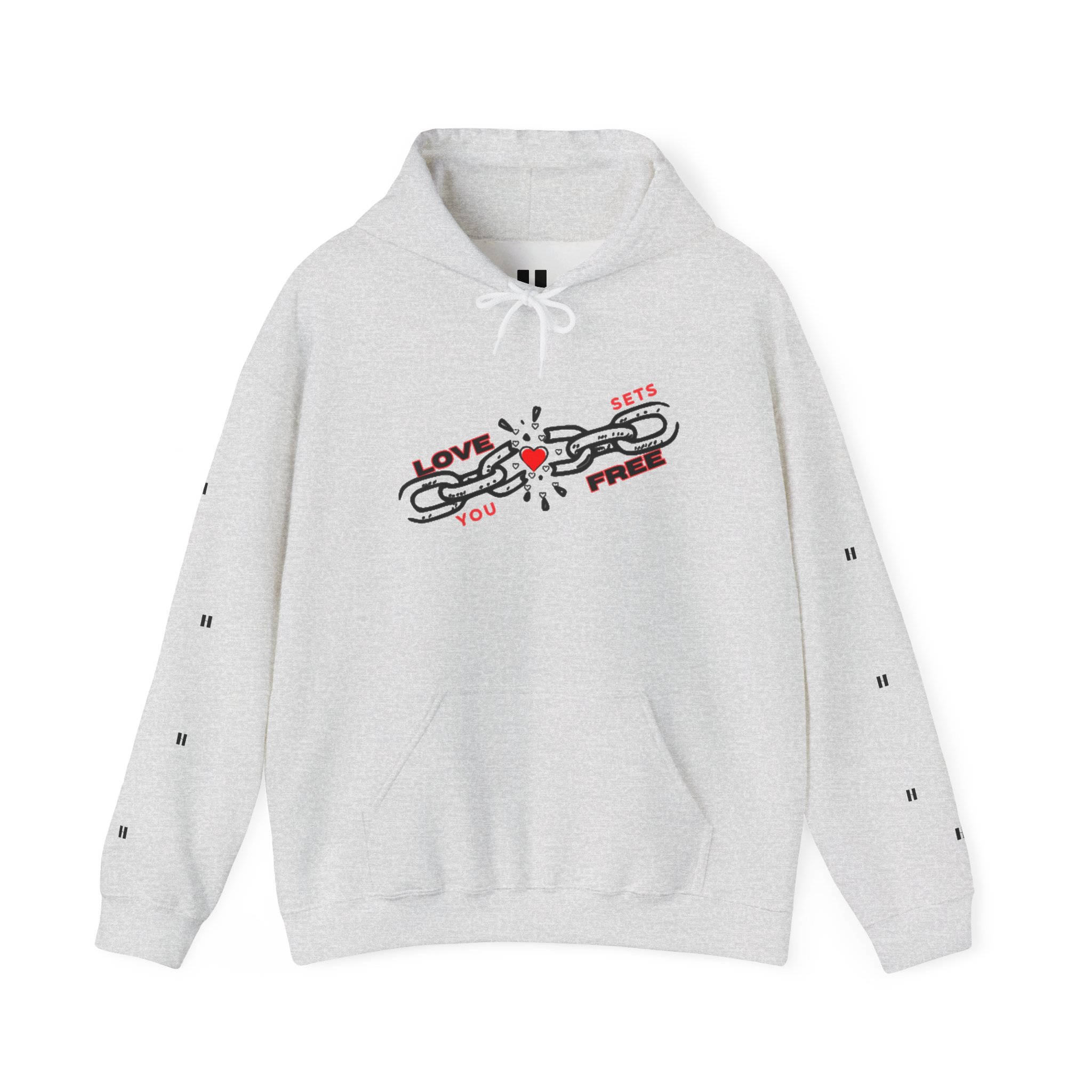 Heart Hoodie – "Love Sets You Free" Graphic Hoodie - Image 5
