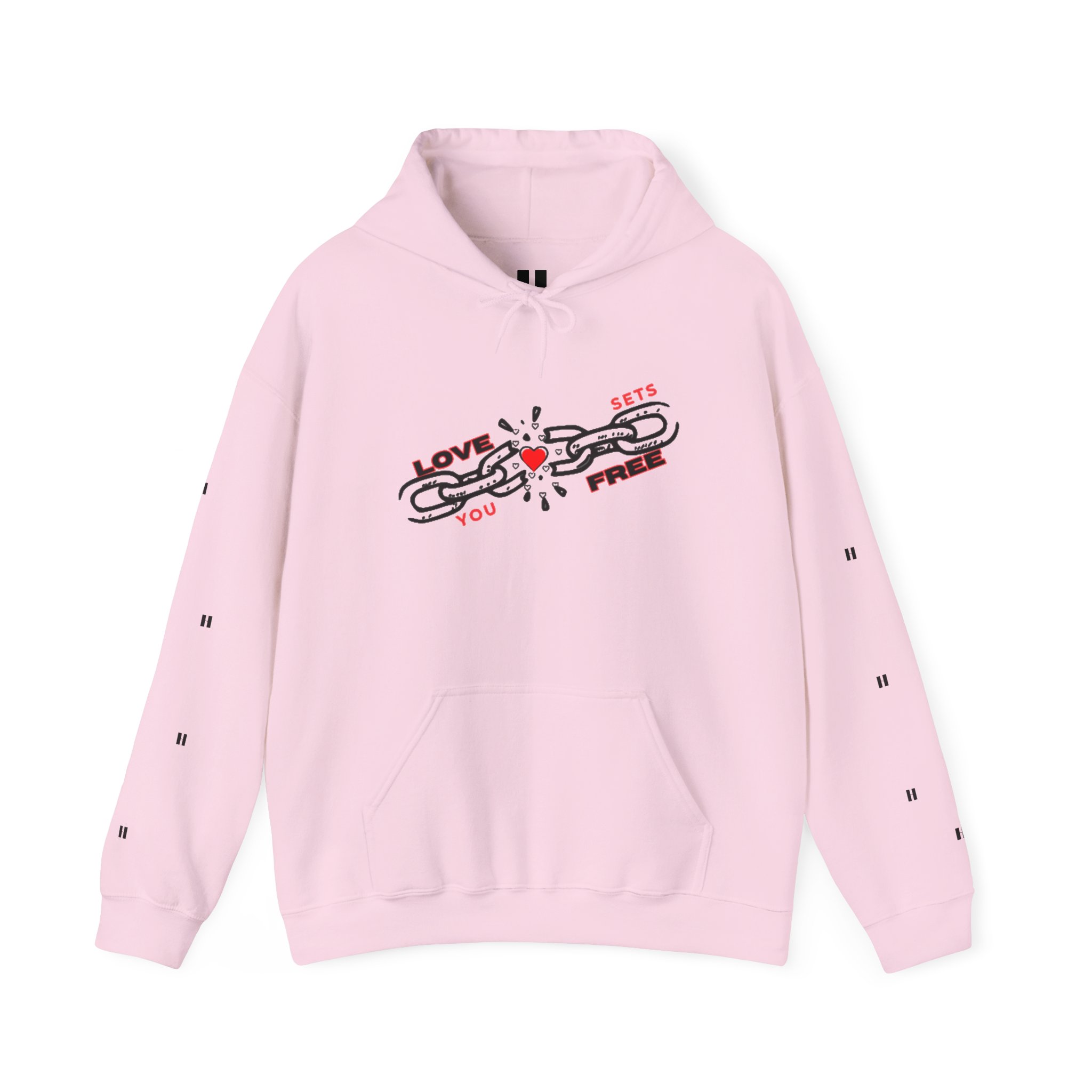 Heart Hoodie – "Love Sets You Free" Graphic Hoodie - Image 37