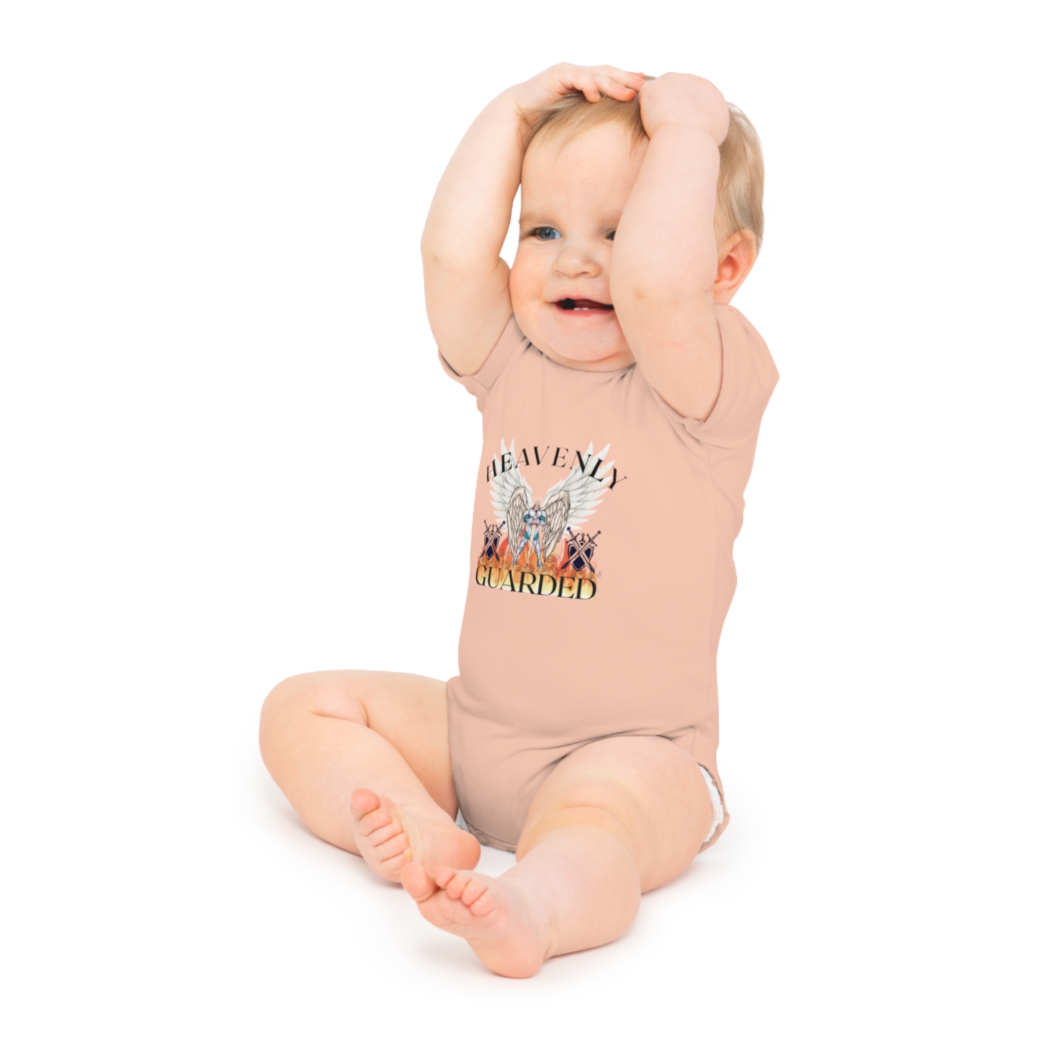 Heavenly Guarded Baby Bodysuit – Psalm 91:11 Infant Onesie - Image 7