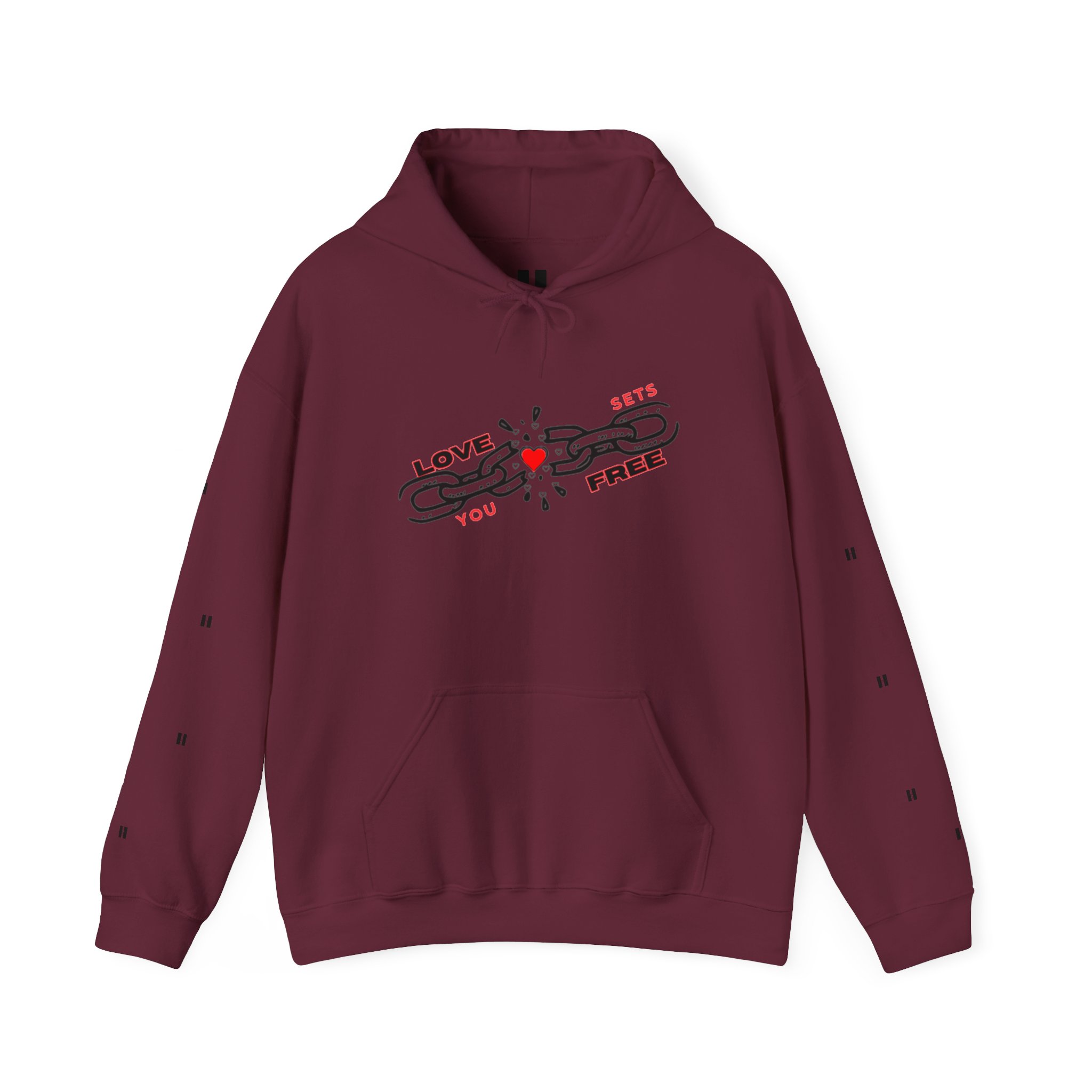Heart Hoodie – "Love Sets You Free" Graphic Hoodie - Image 13