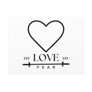 Love Over Fear Matte Canvas Wall Art