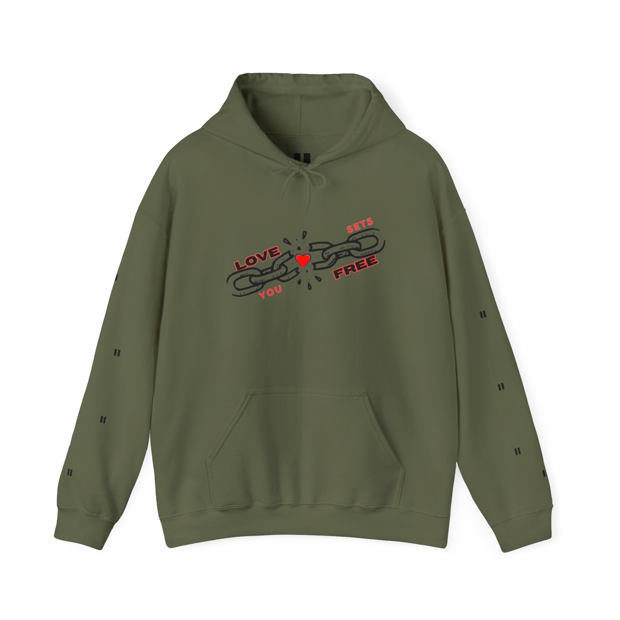 Heart Hoodie – "Love Sets You Free" Graphic Hoodie - Image 17