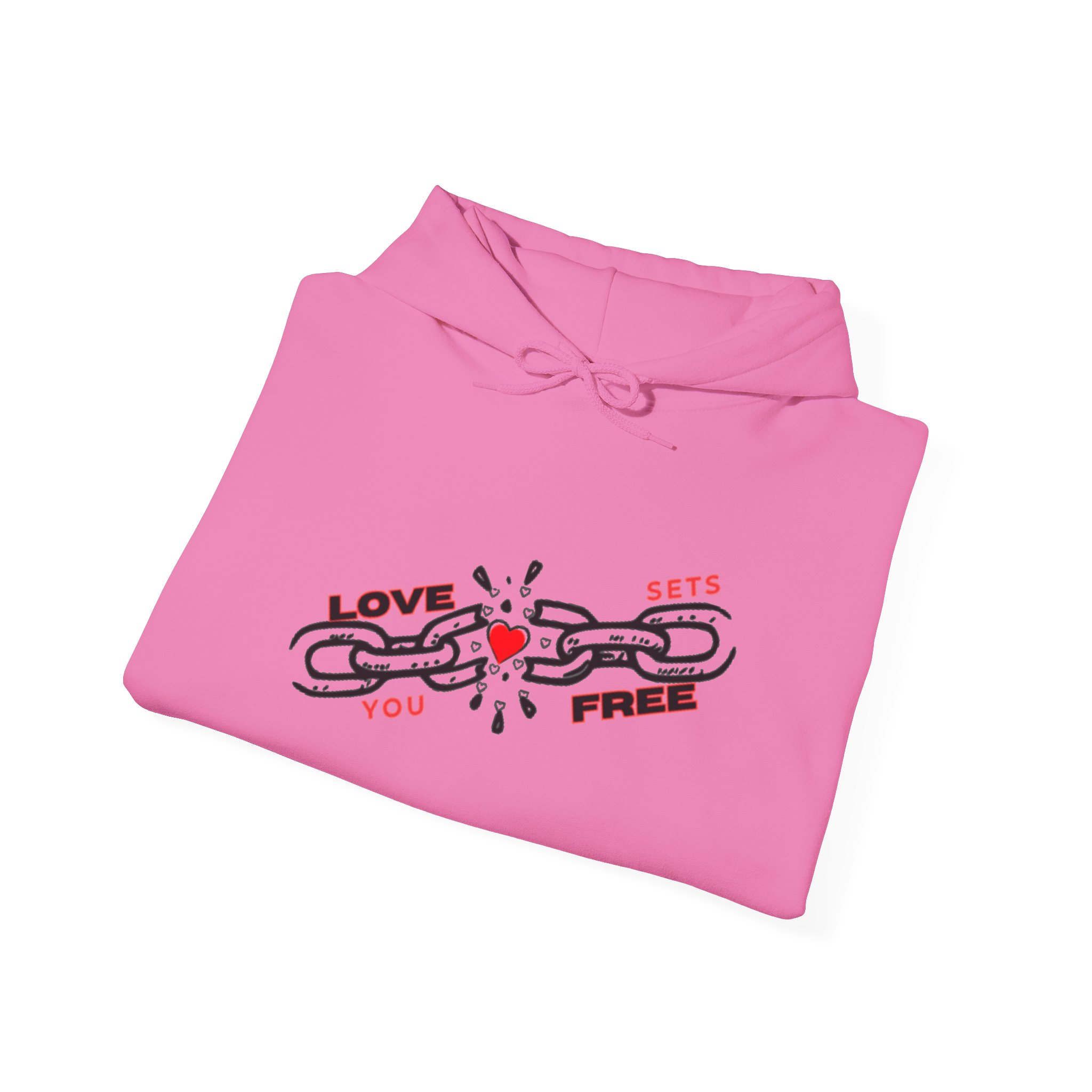 Heart Hoodie – "Love Sets You Free" Graphic Hoodie - Image 44