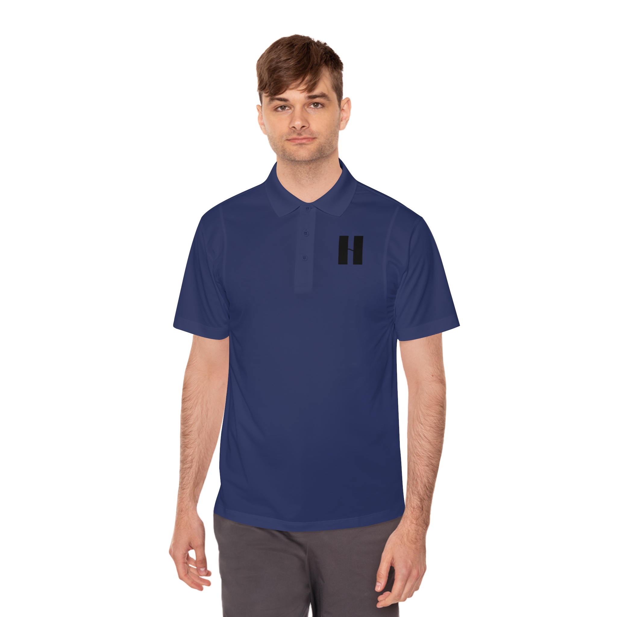 Men's White Polo Shirt with Minimal 'H' Logo — Athletic Sport Performance - Image 21