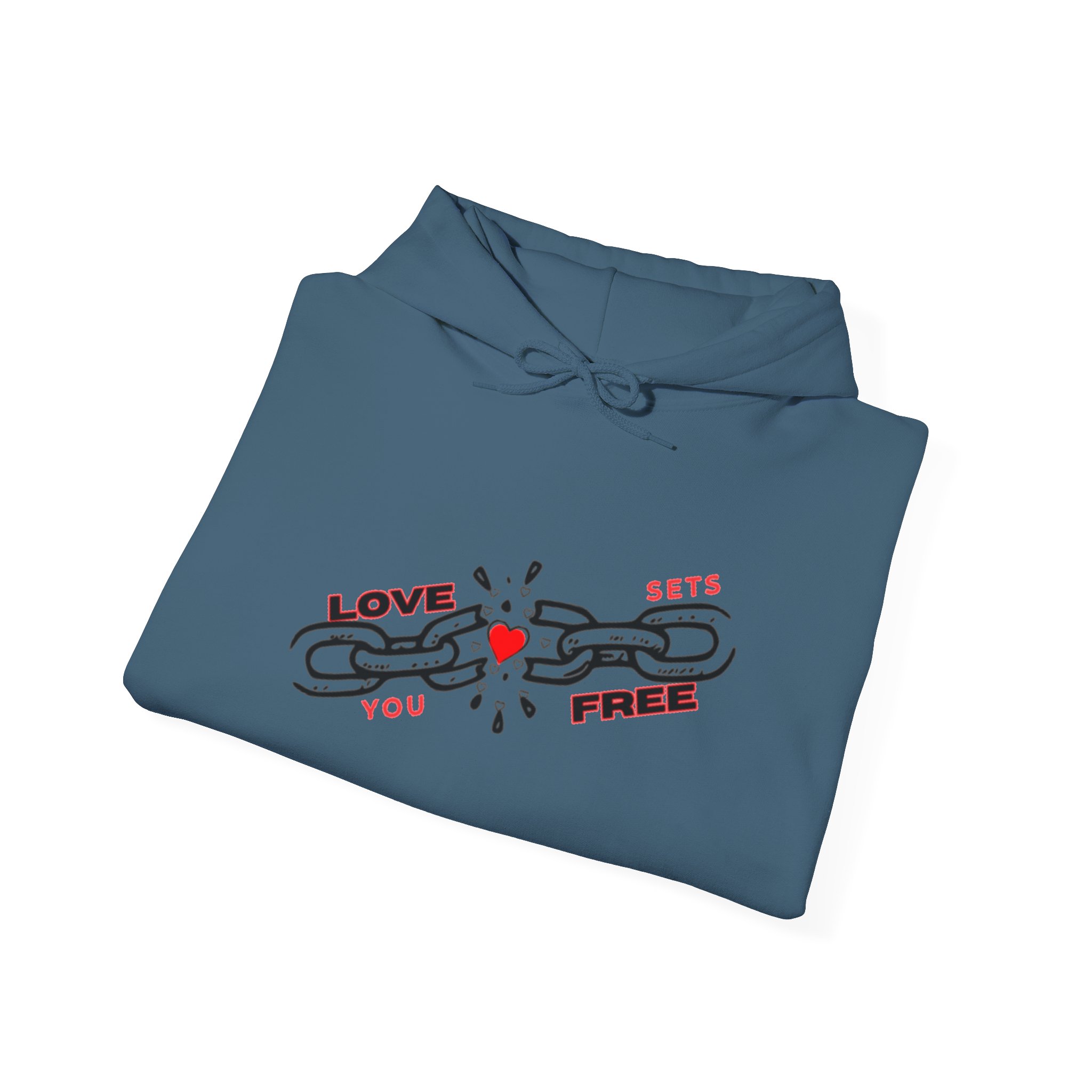 Heart Hoodie – "Love Sets You Free" Graphic Hoodie - Image 24