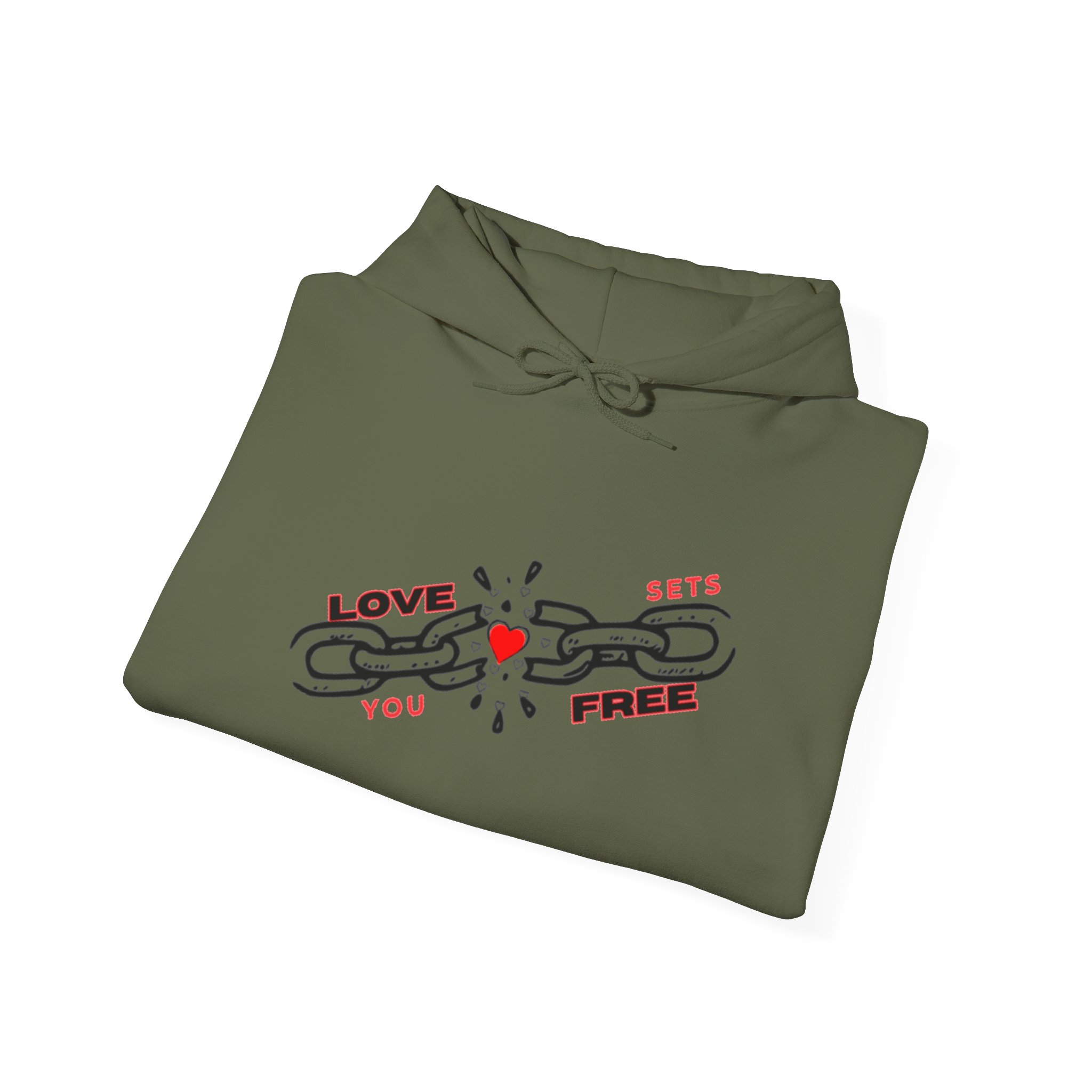 Heart Hoodie – "Love Sets You Free" Graphic Hoodie - Image 20