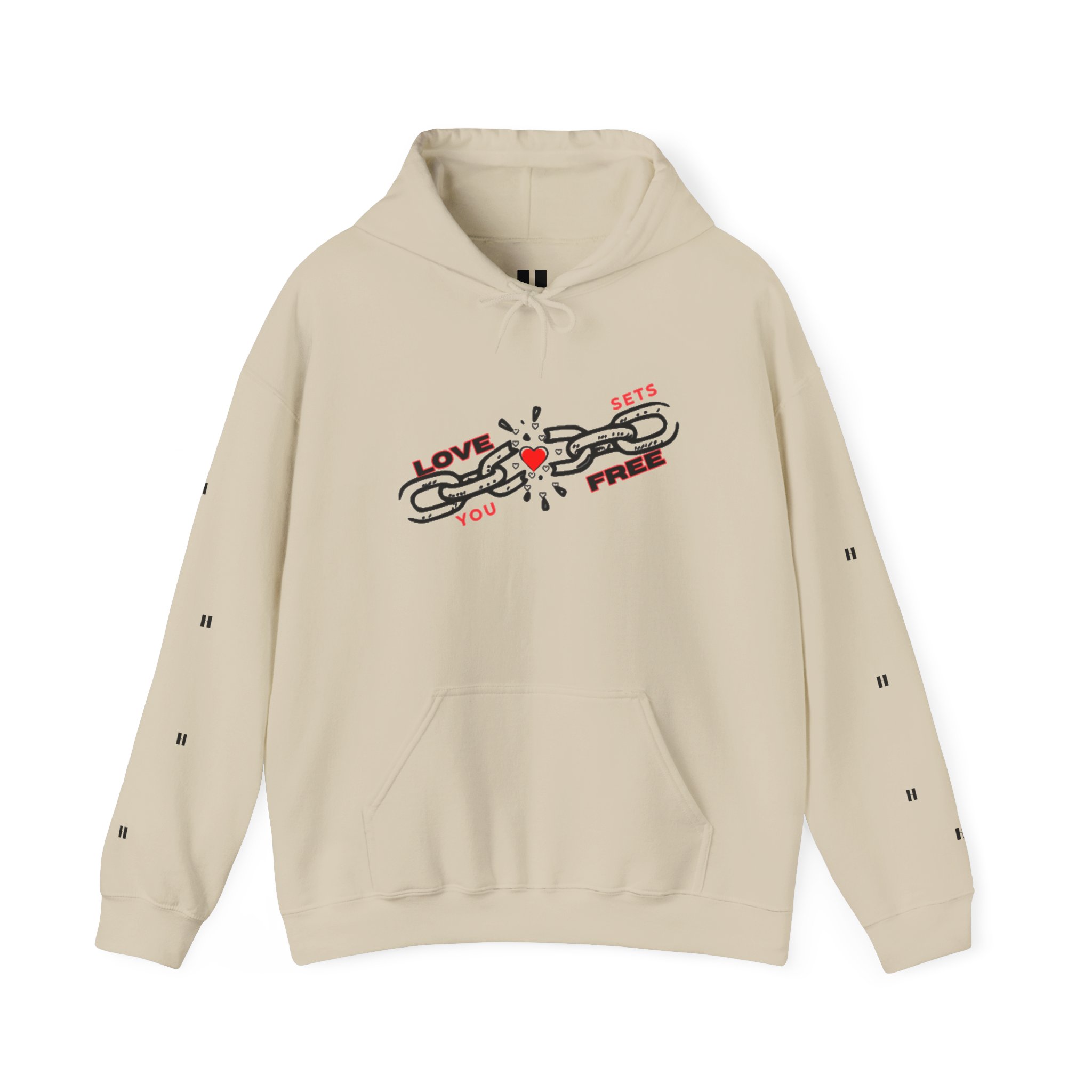 Heart Hoodie – "Love Sets You Free" Graphic Hoodie - Image 9