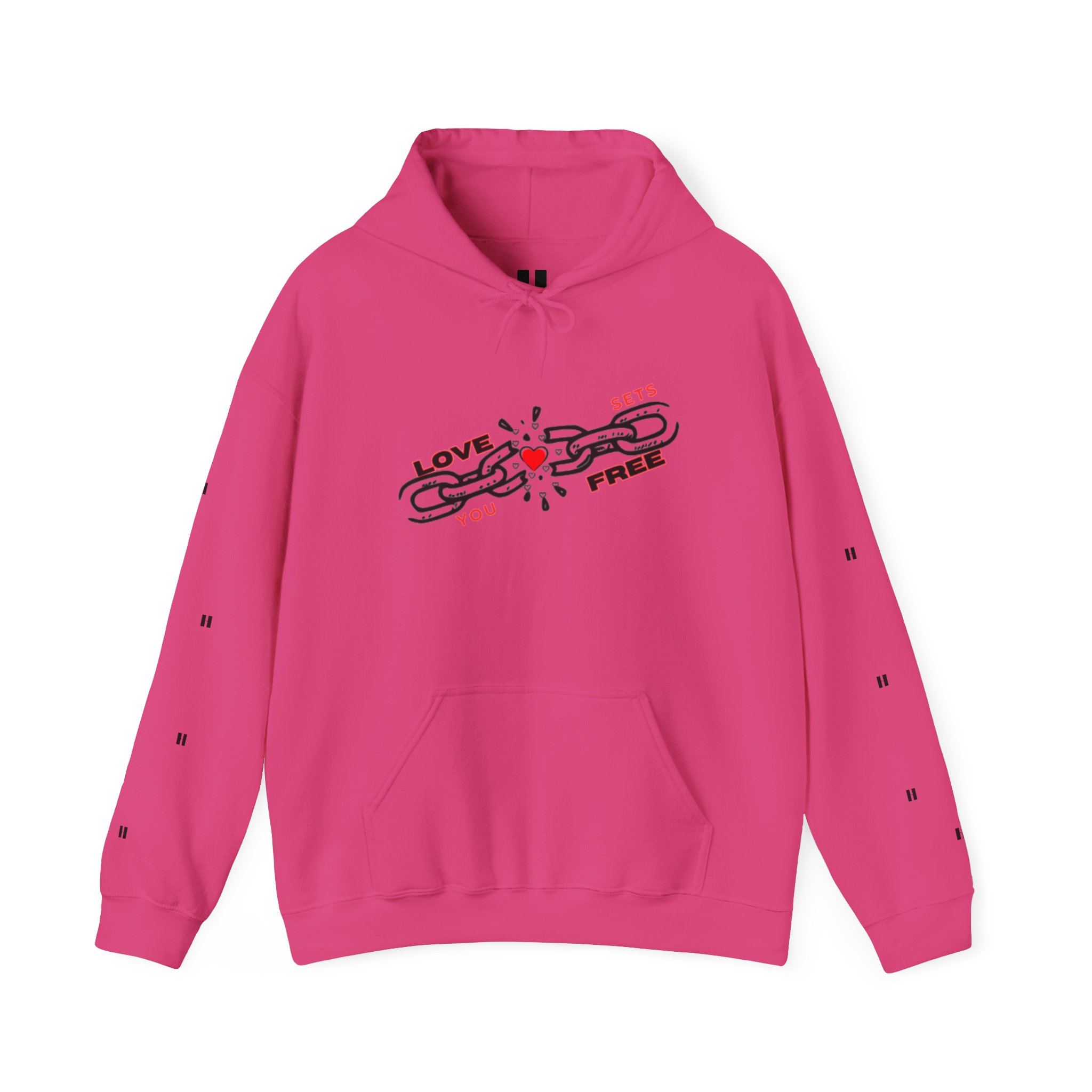 Heart Hoodie – "Love Sets You Free" Graphic Hoodie - Image 49