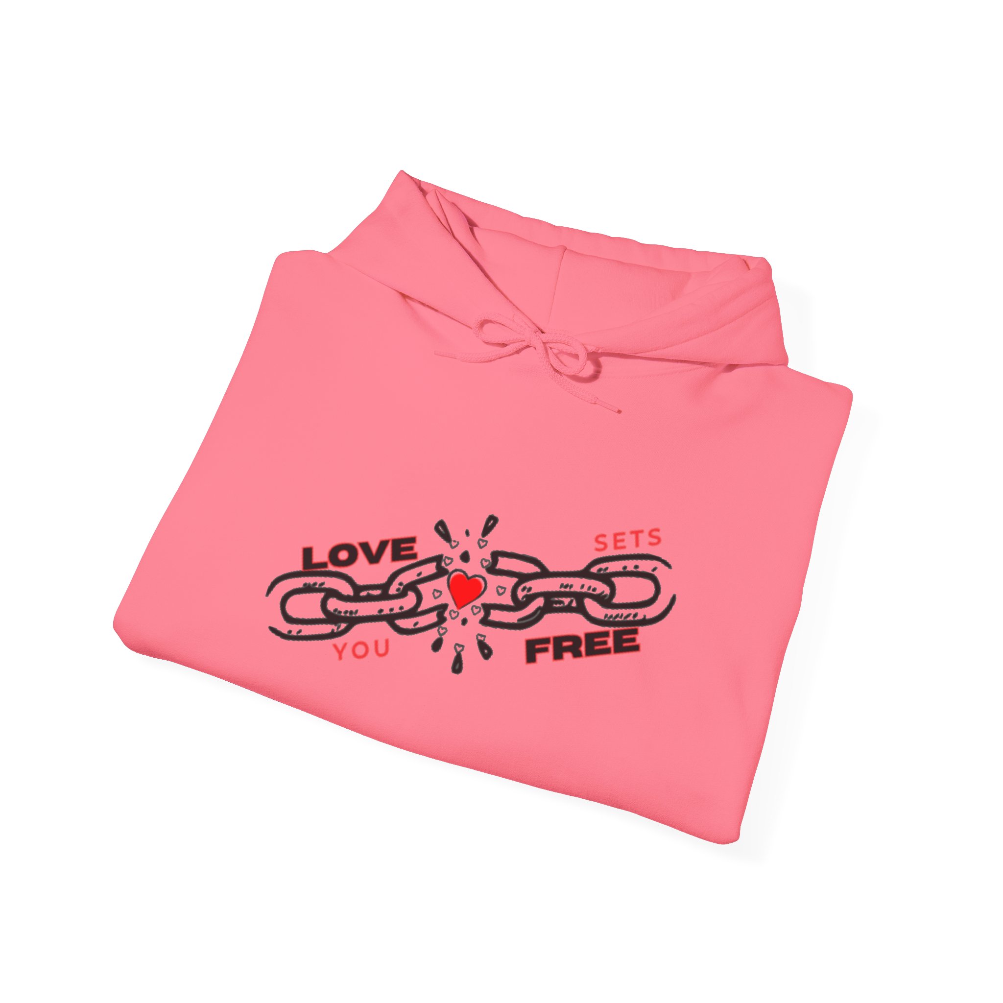 Heart Hoodie – "Love Sets You Free" Graphic Hoodie - Image 48