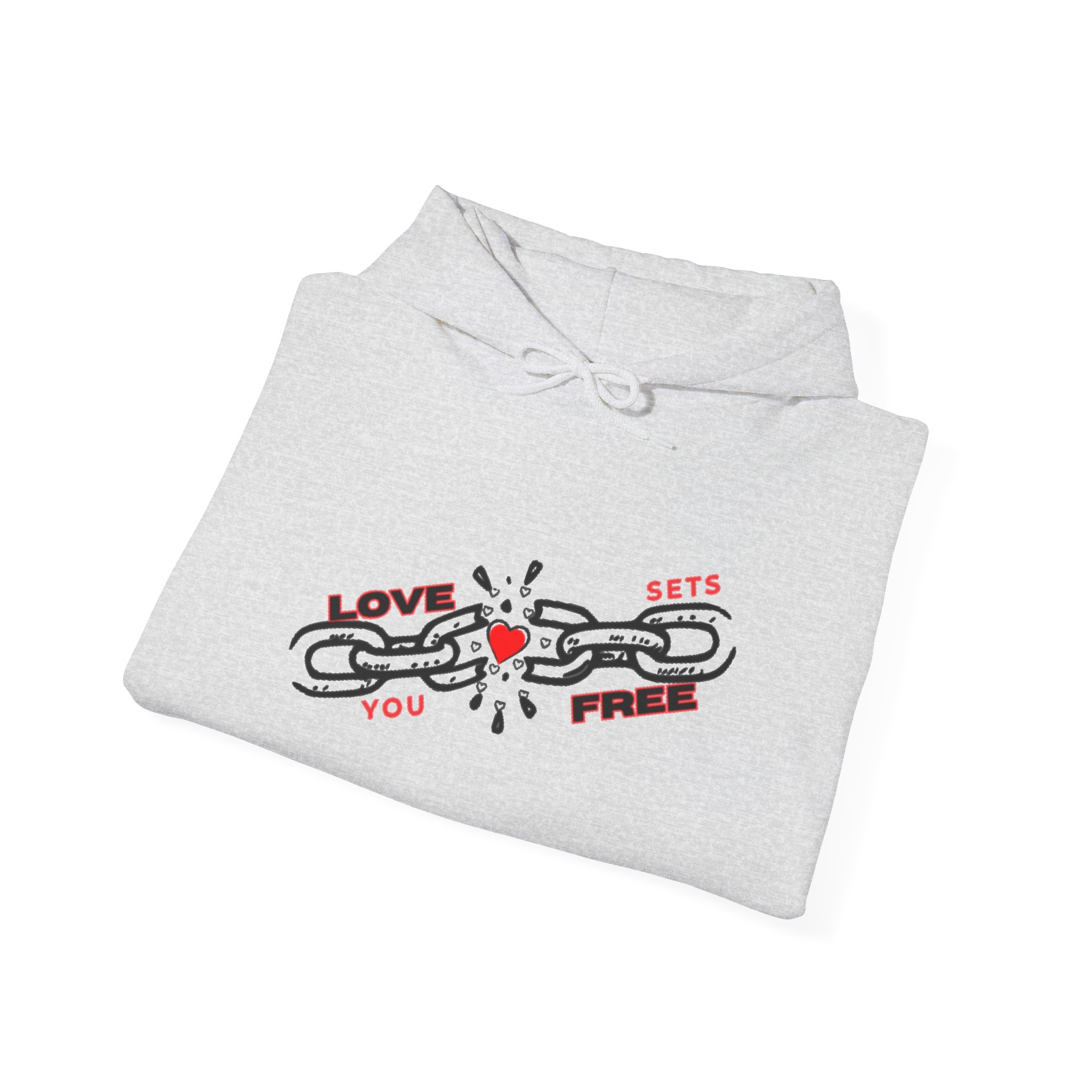 Heart Hoodie – "Love Sets You Free" Graphic Hoodie - Image 8