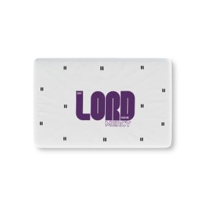 Crib Sheet - "Oh Lord Have Mercy" Purple Text Baby Fitted Crib Sheet